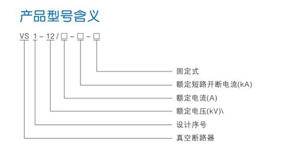 ZN63(VS1)-12手车式户内真空断路器含义图